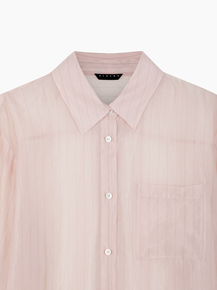 Pink semi sheer shirt - sisley k shirts - Blush | Sisley K image number 3